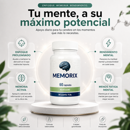 Memorix Neuro Blend | Suplemento para Memoria, Concentración y Enfoque