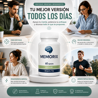 Memorix Neuro Blend | Suplemento para Memoria, Concentración y Enfoque